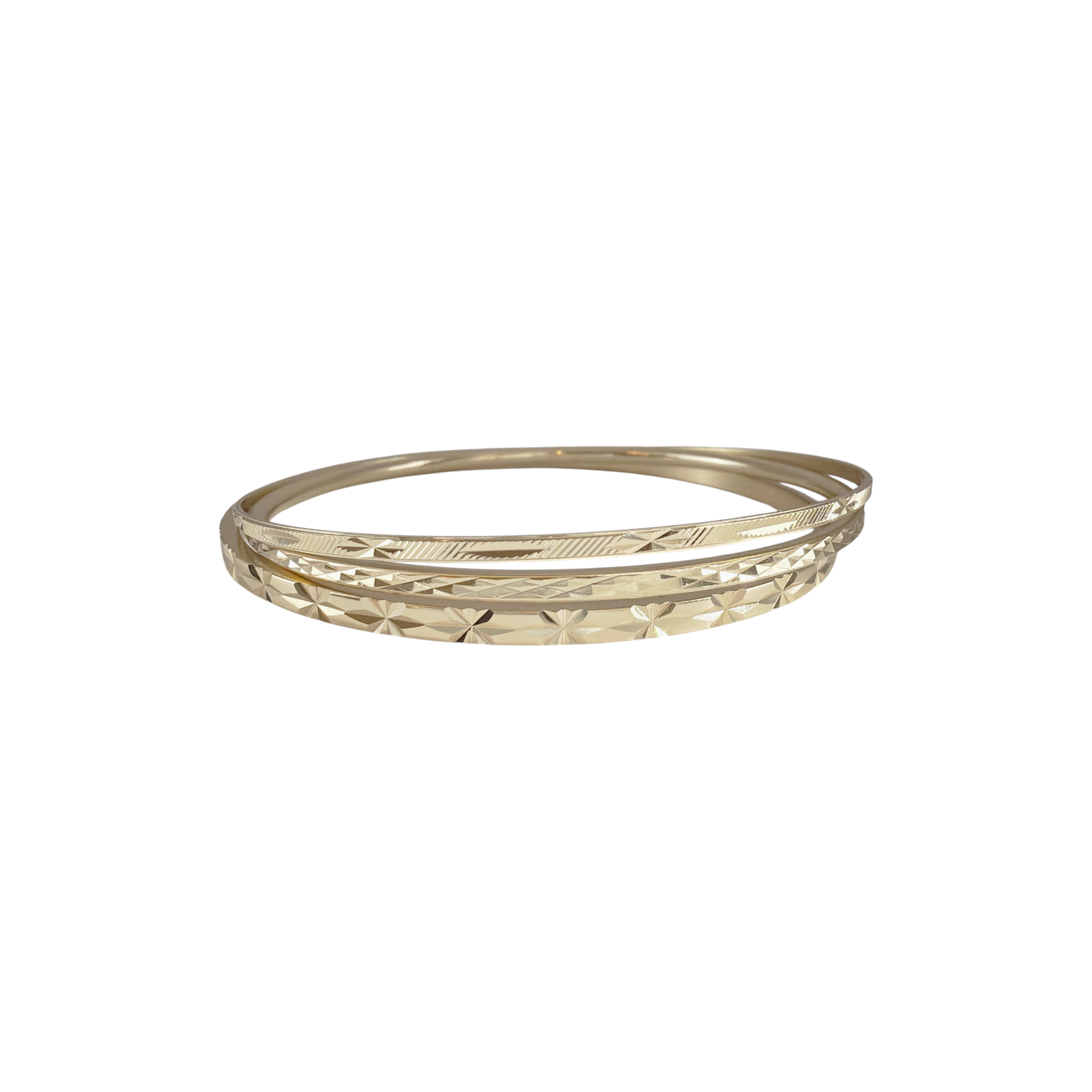 L GEORGE Designs Gold Plated Bangle Bracelet Bunch | Set of 3 L George Designs