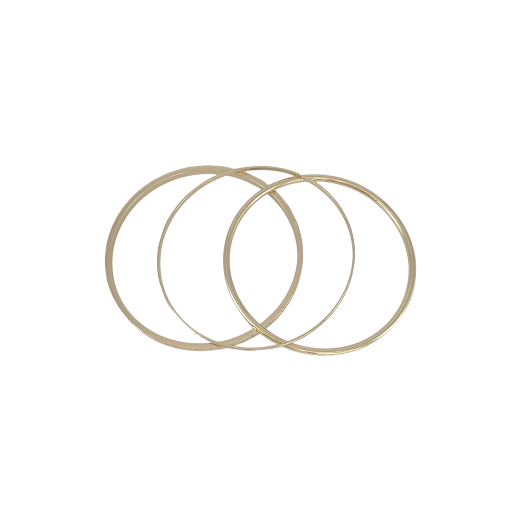 L GEORGE Designs Gold Plated Bangle Bracelet Bunch | Set of 3 L George Designs