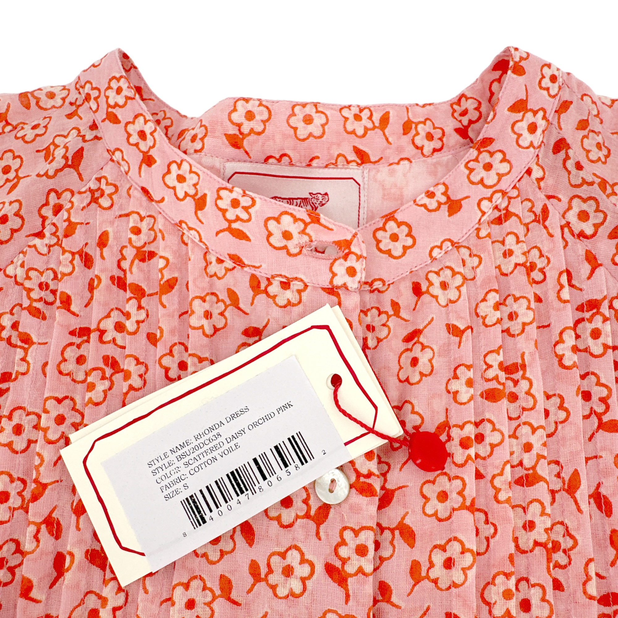 BANJANAN Rhonda Dress Scattered Daisy Orchid Pink S Banjanan