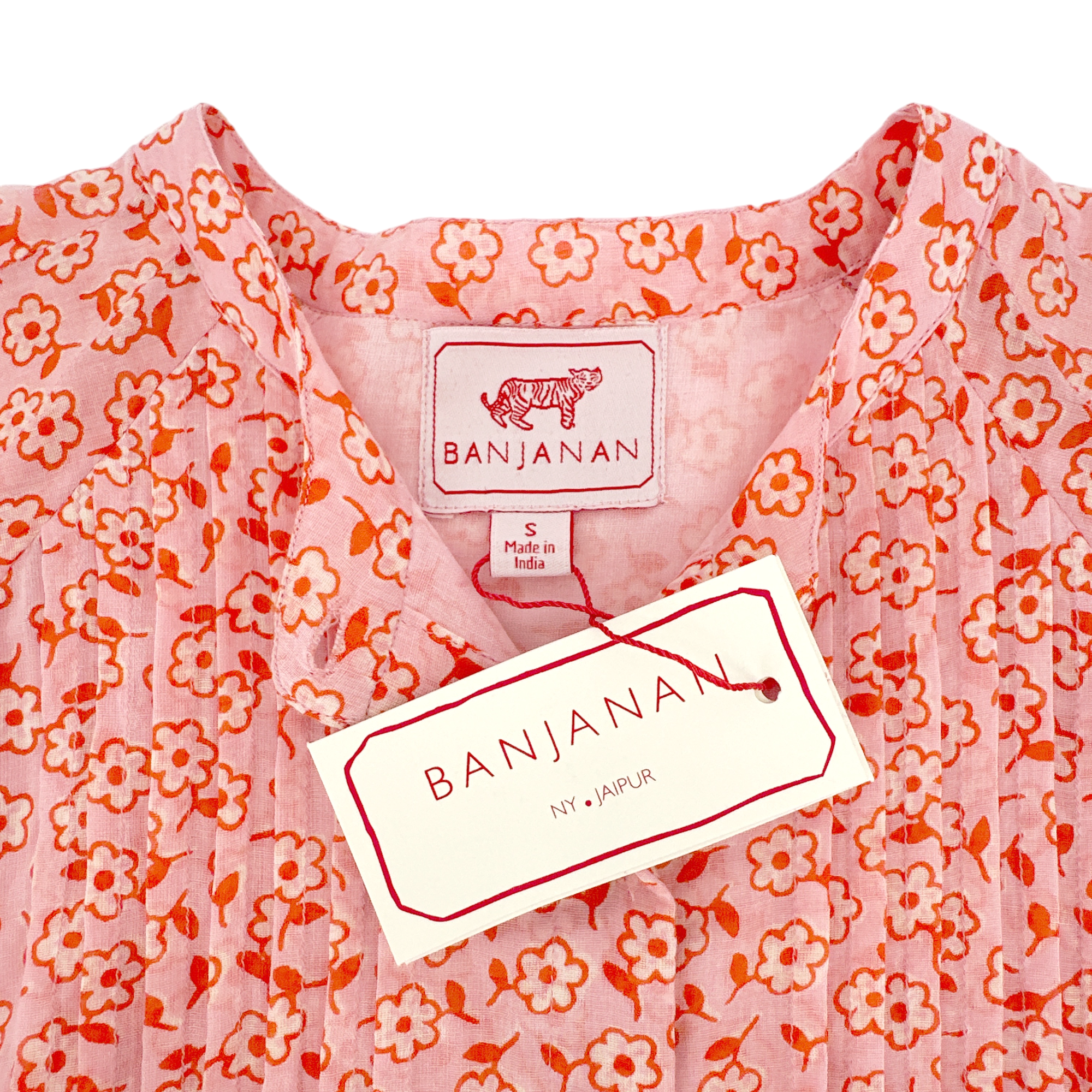 BANJANAN Rhonda Dress Scattered Daisy Orchid Pink S Banjanan
