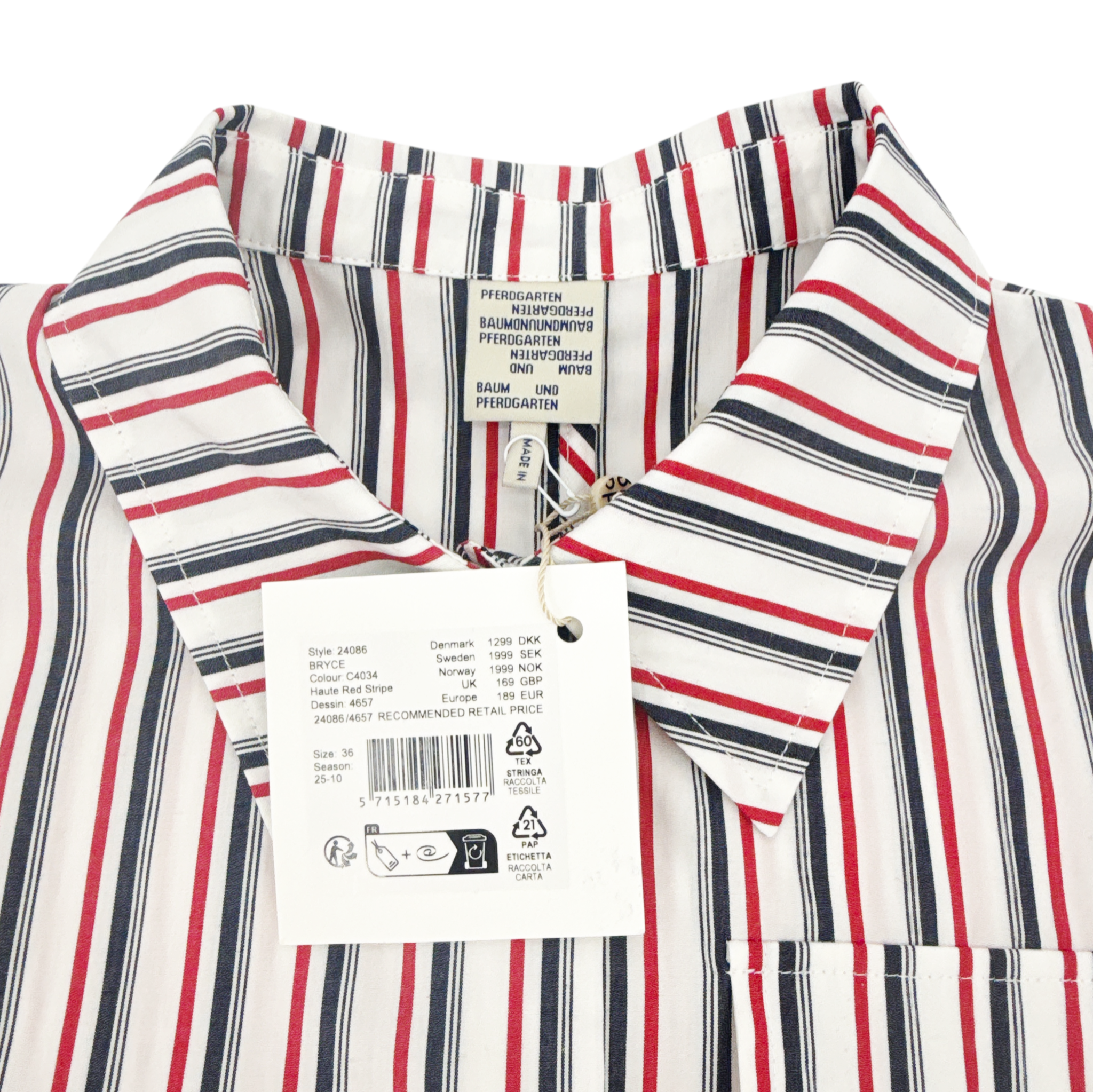 BAUM UND PFERDGARTEN Bryce Blouse Haute Red Stripe FR36|US4|S Baum Und Pferdgarten