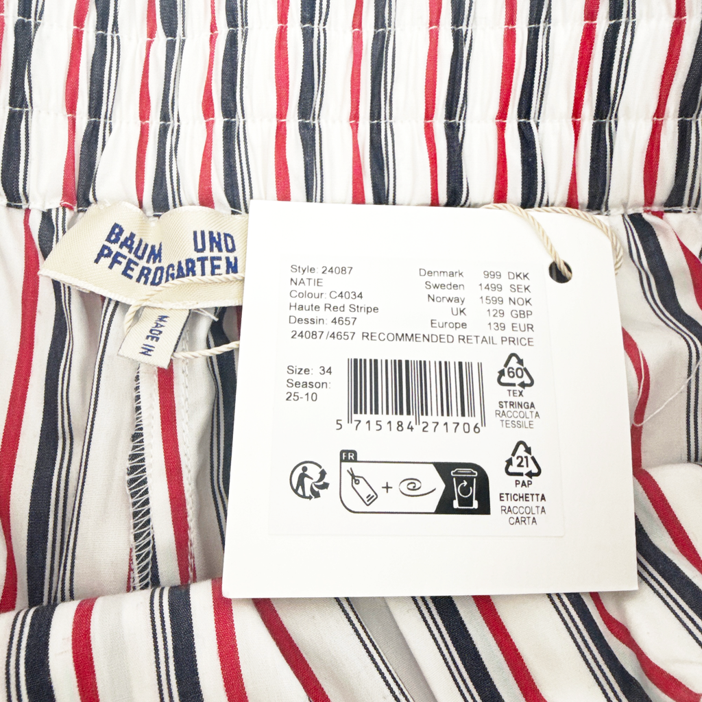 BAUM UND PFERDGARTEN Natie Shorts Haute Red Stripe FR34|US2|XS Baum Und Pferdgarten