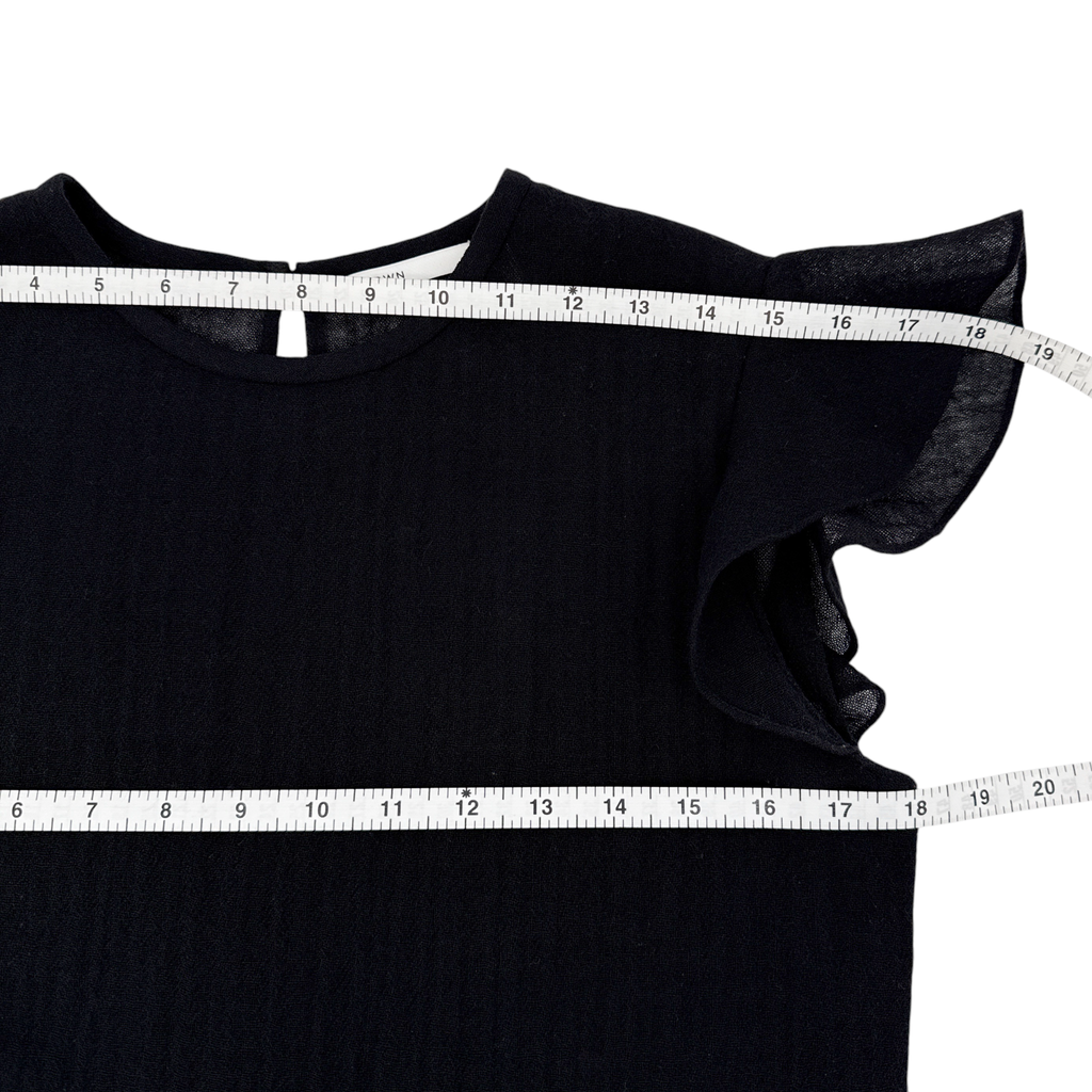 BALDWIN Kansas City BLDWN Petal Top in Black S BLDWN