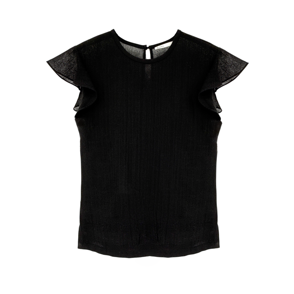BALDWIN Kansas City BLDWN Petal Top in Black S BLDWN