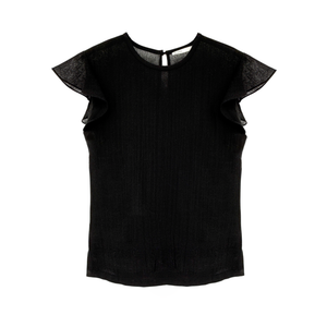 BLDWN BALDWIN Kansas City Petal Top in Black S