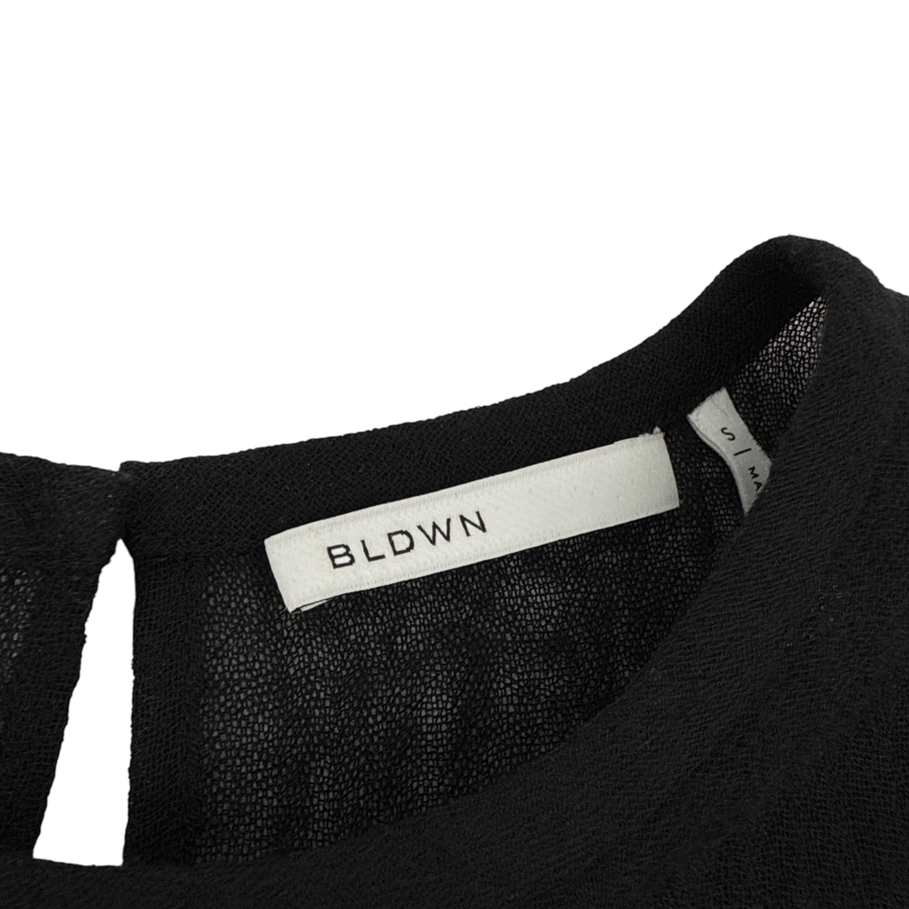 BLDWN BALDWIN Kansas City Petal Top in Black S BLDWN