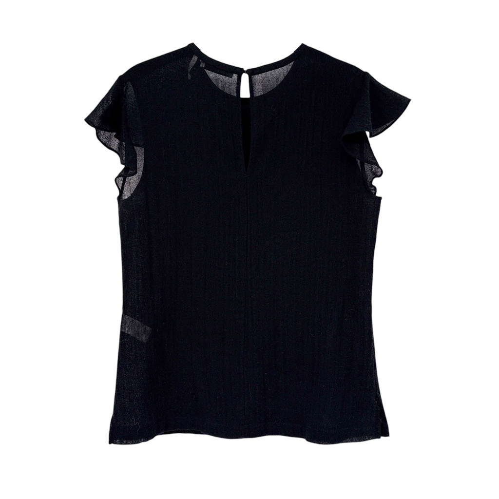 BALDWIN Kansas City BLDWN Petal Top in Black S BLDWN
