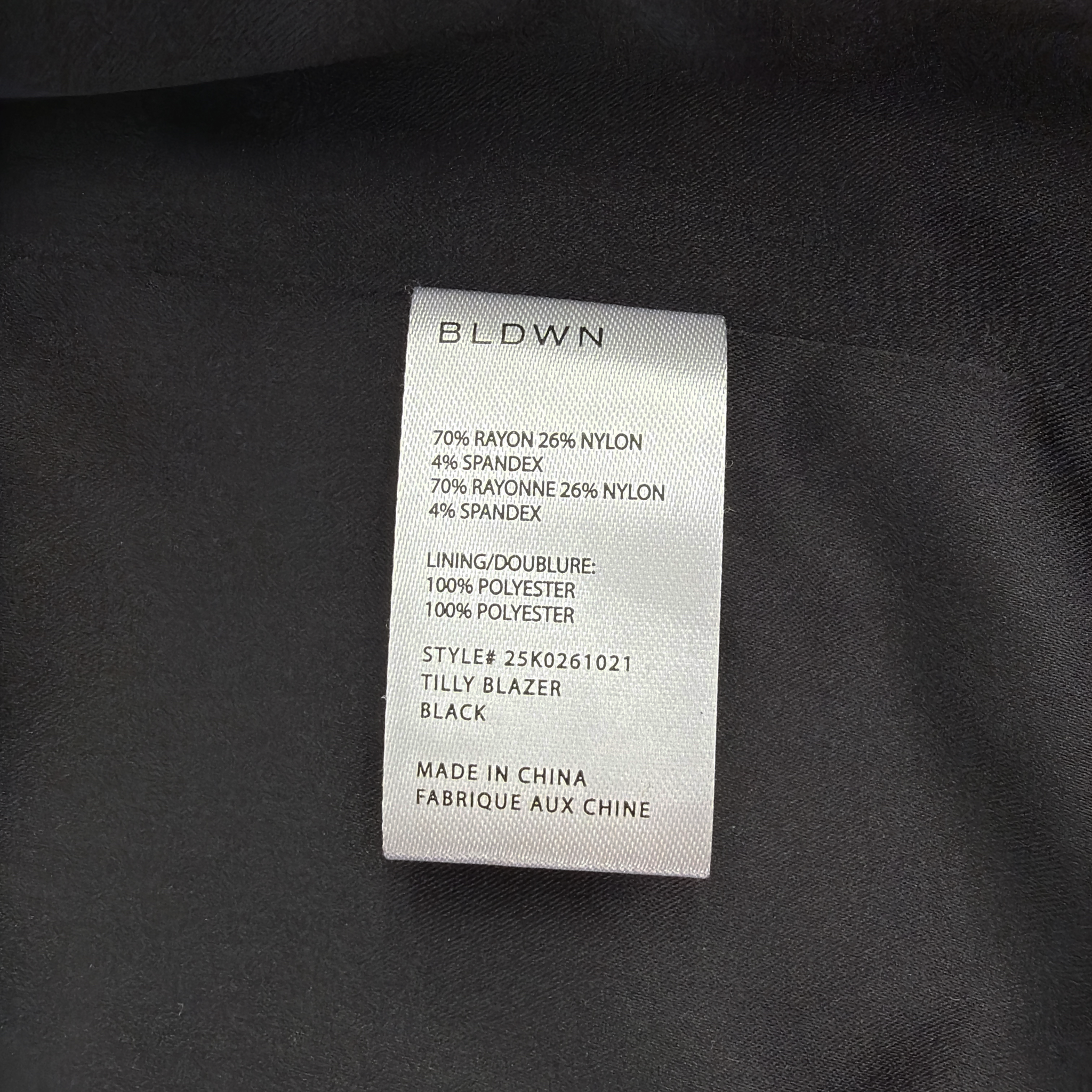 BLDWN BALDWIN Kansas City Tilly Blazer in Black XS baldwin