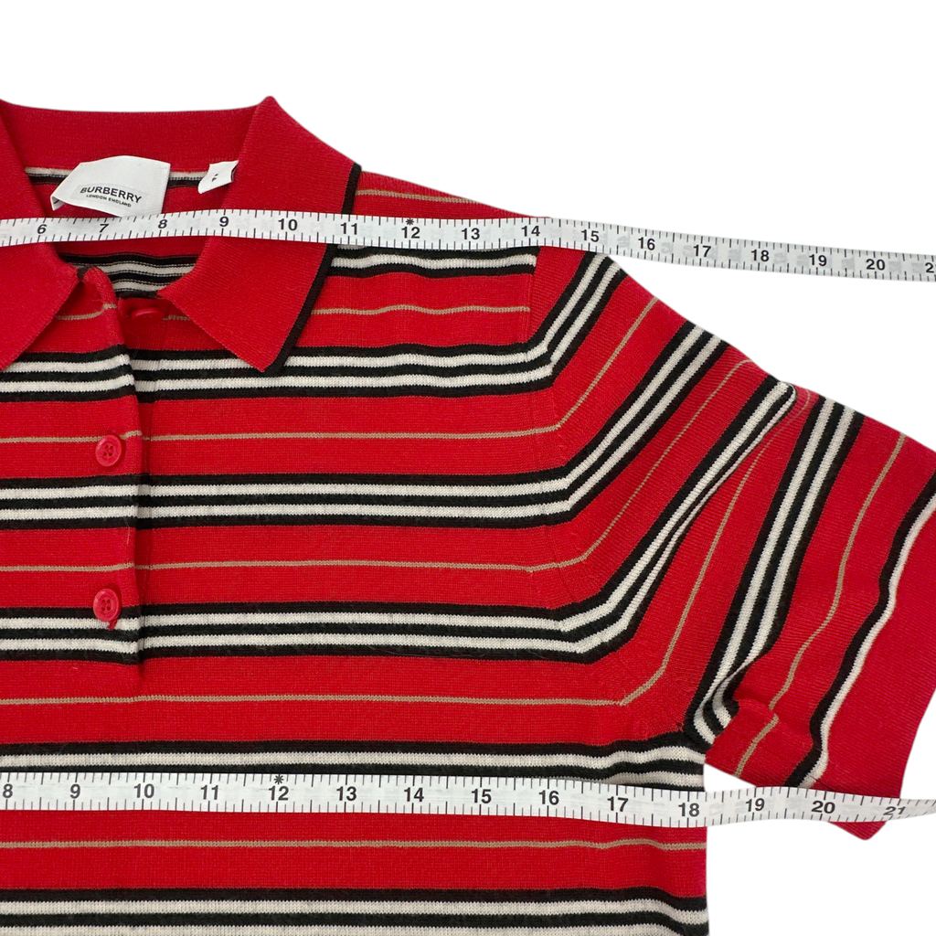 BURBERRY Beaford Merino Wool Polo S Burberry