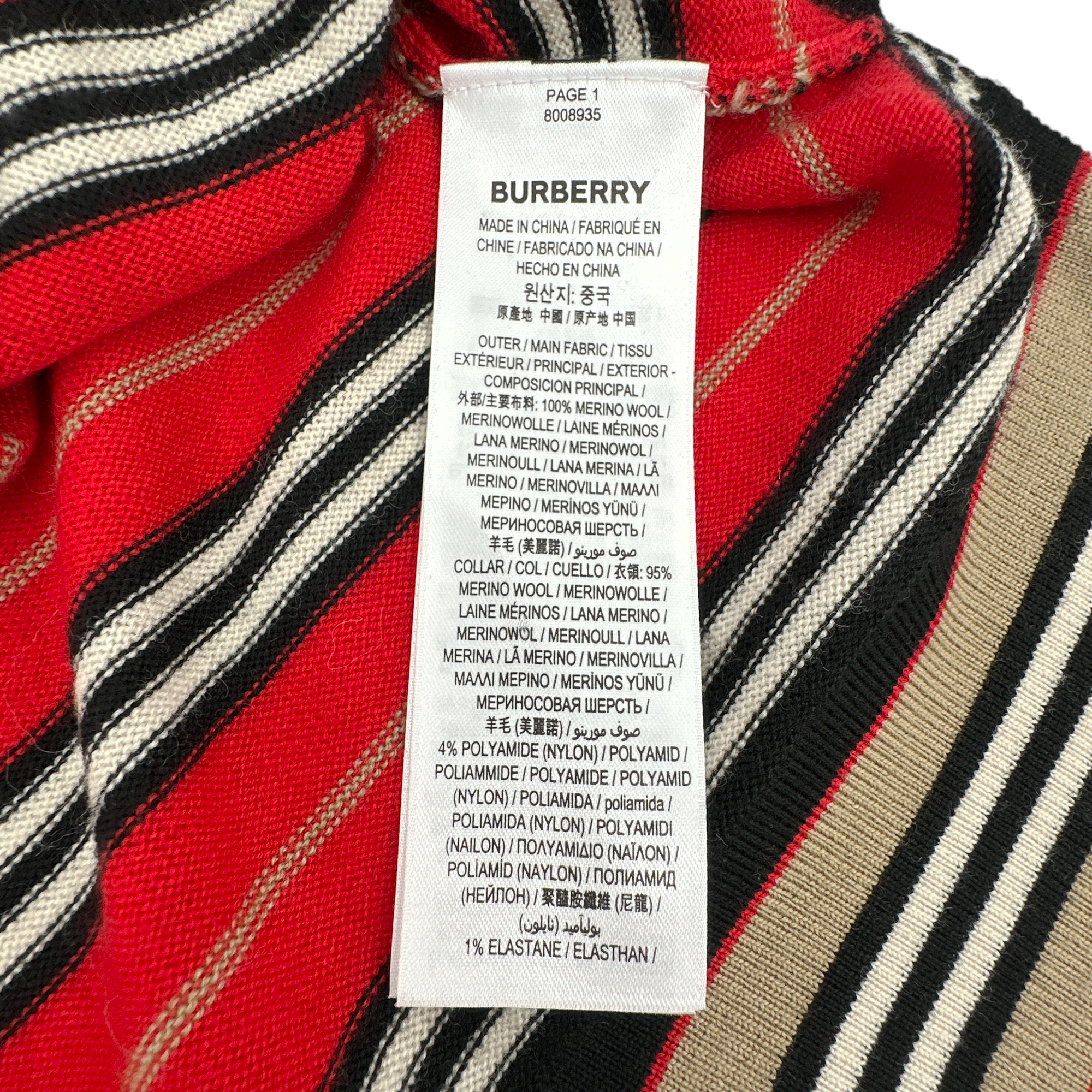 BURBERRY Beaford Merino Wool Polo S Burberry