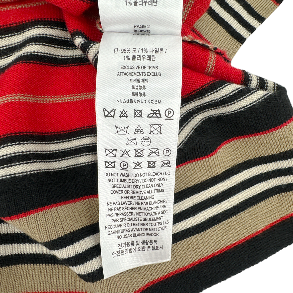 BURBERRY Beaford Merino Wool Polo S Burberry