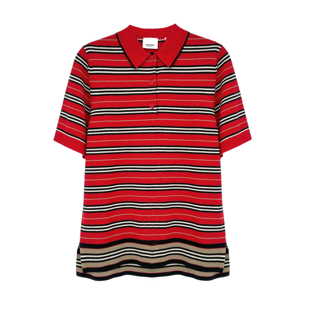 BURBERRY Beaford Merino Wool Polo S Burberry