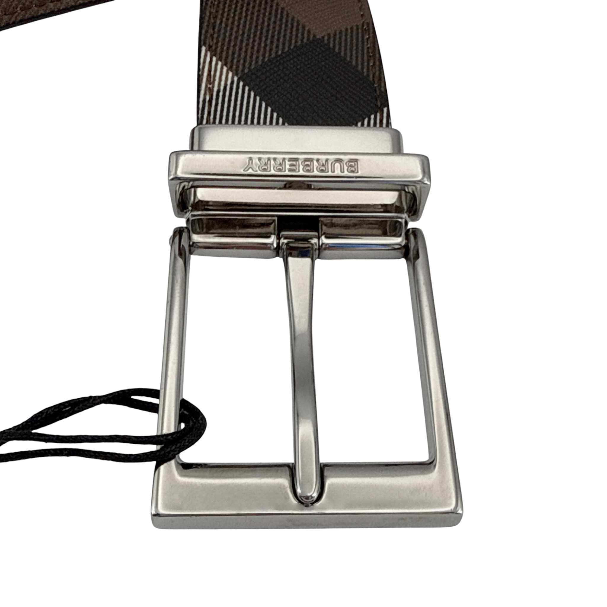 BURBERRY Louis 35mm Reversible Buckle Giant Check E-Canvas Belt 85|34 Burberry
