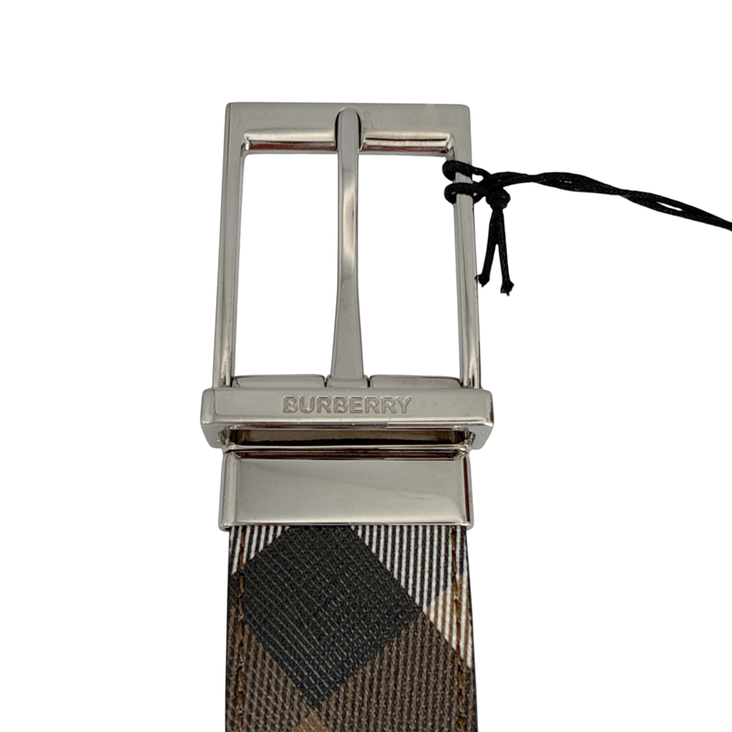BURBERRY Louis 35mm Reversible Buckle Giant Check E-Canvas Belt 85|34 Burberry