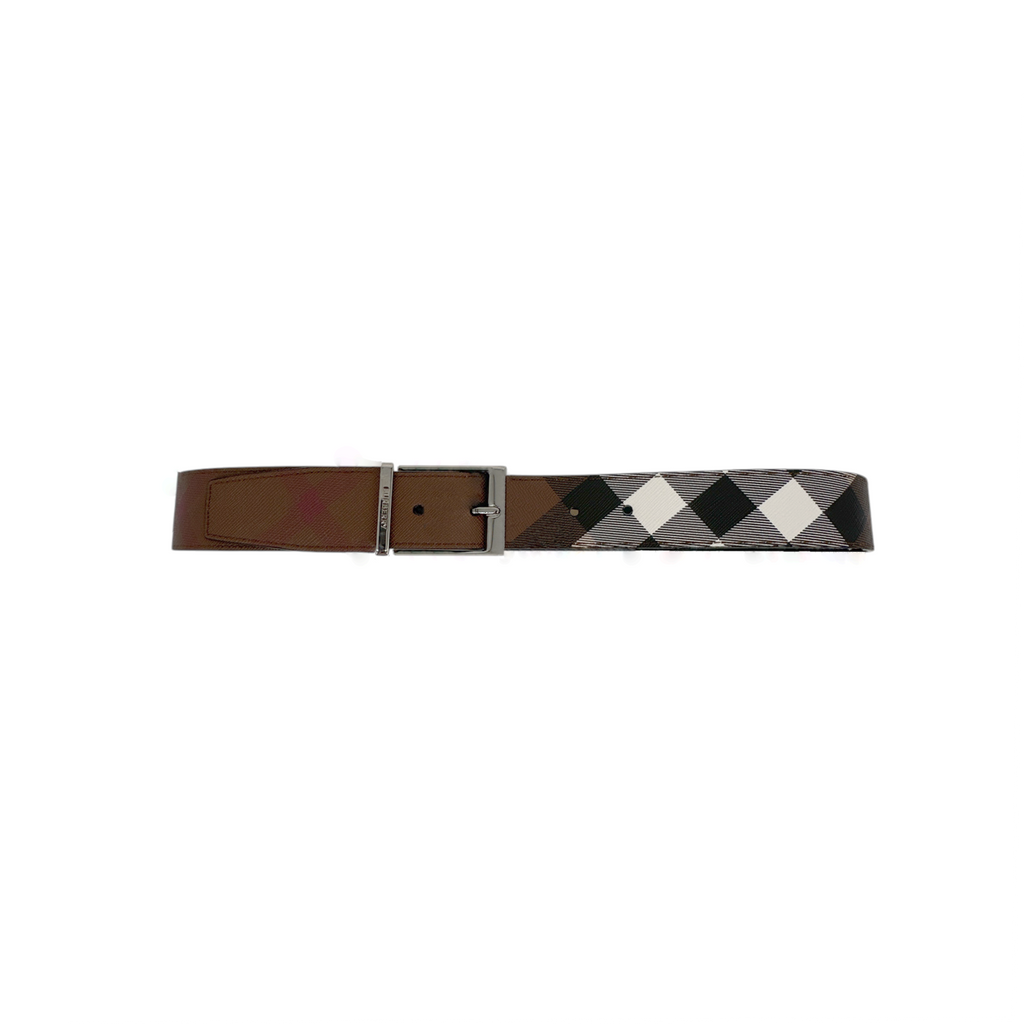 BURBERRY Louis 35mm Reversible Buckle Giant Check E-Canvas Belt 85|34 Burberry