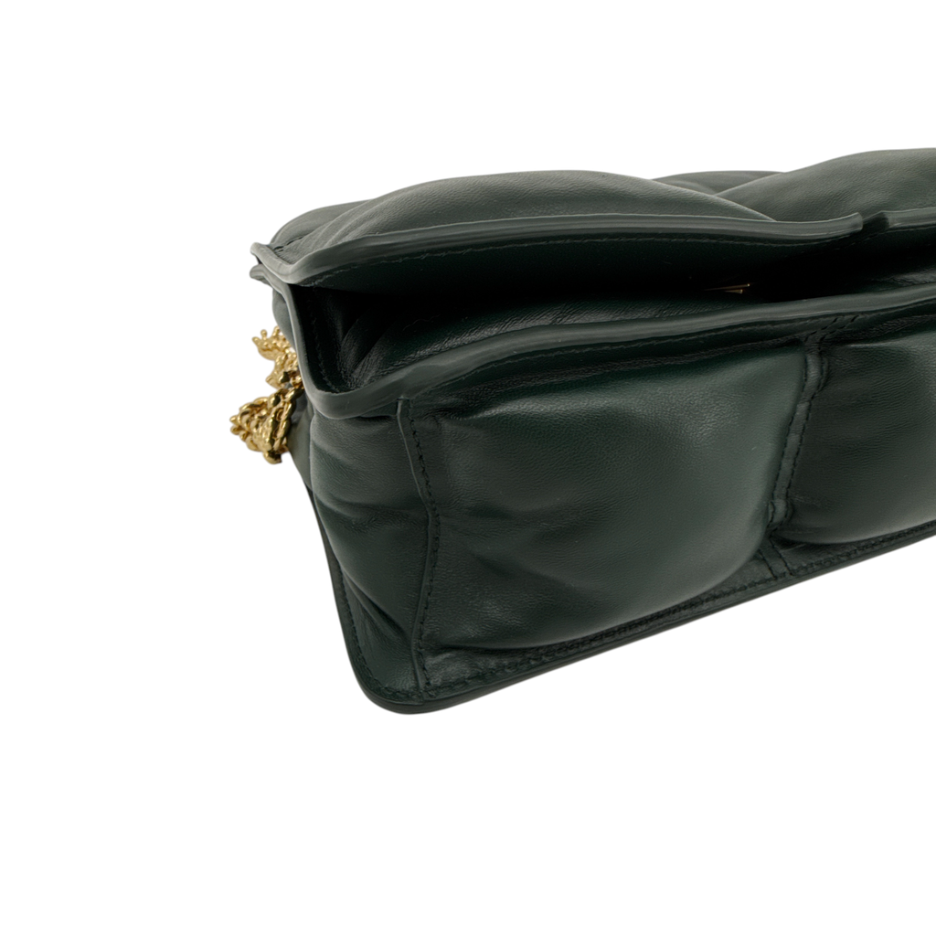 BURBERRY Snip Chain Bag Puffy Nappa Leather in Vine Burberry