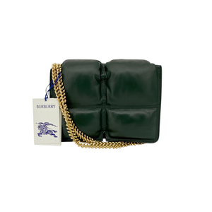BURBERRY Snip Chain Bag Puffy Nappa Leather in Vine