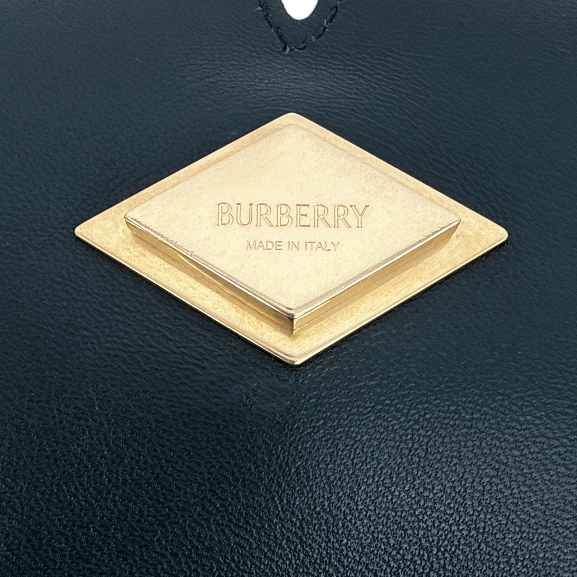 BURBERRY Snip Chain Bag Puffy Nappa Leather in Vine Burberry