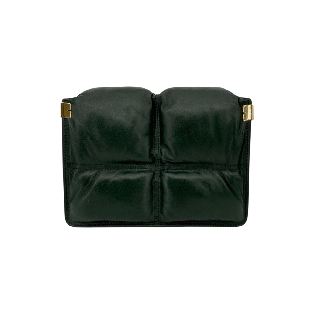 BURBERRY Snip Chain Bag Puffy Nappa Leather in Vine Burberry