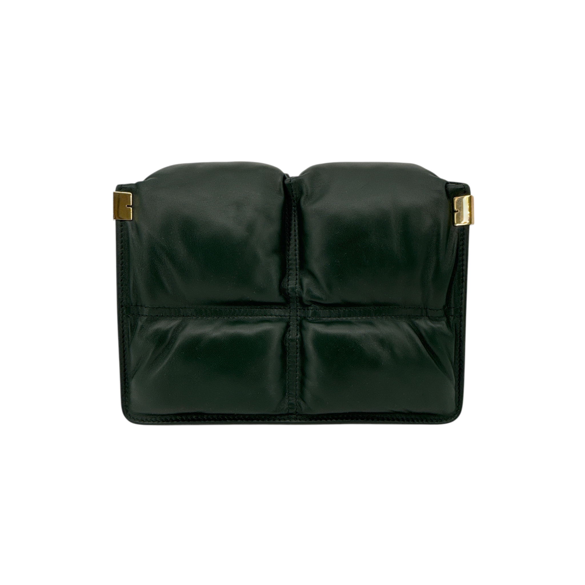 BURBERRY Snip Chain Bag Puffy Nappa Leather in Vine Burberry