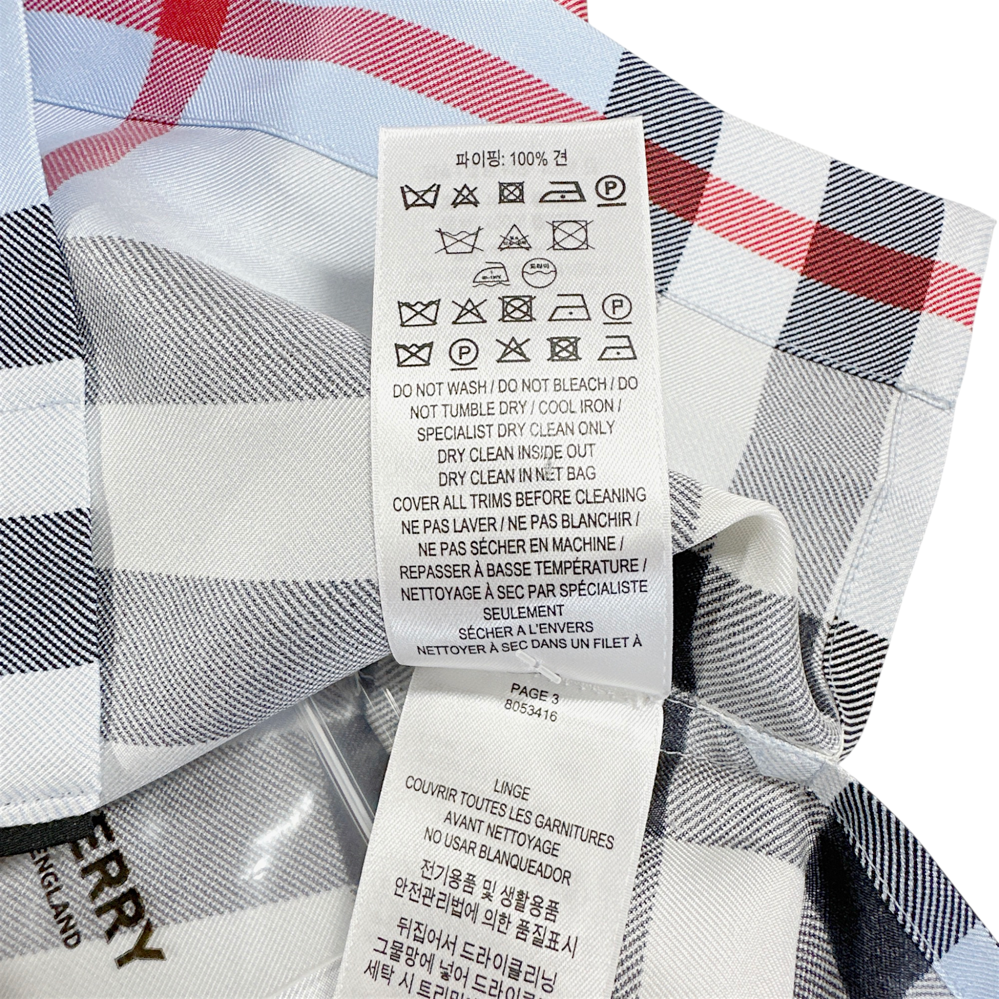 BURBERRY Tierney Bowling Shirt Pale Blue XS Burberry
