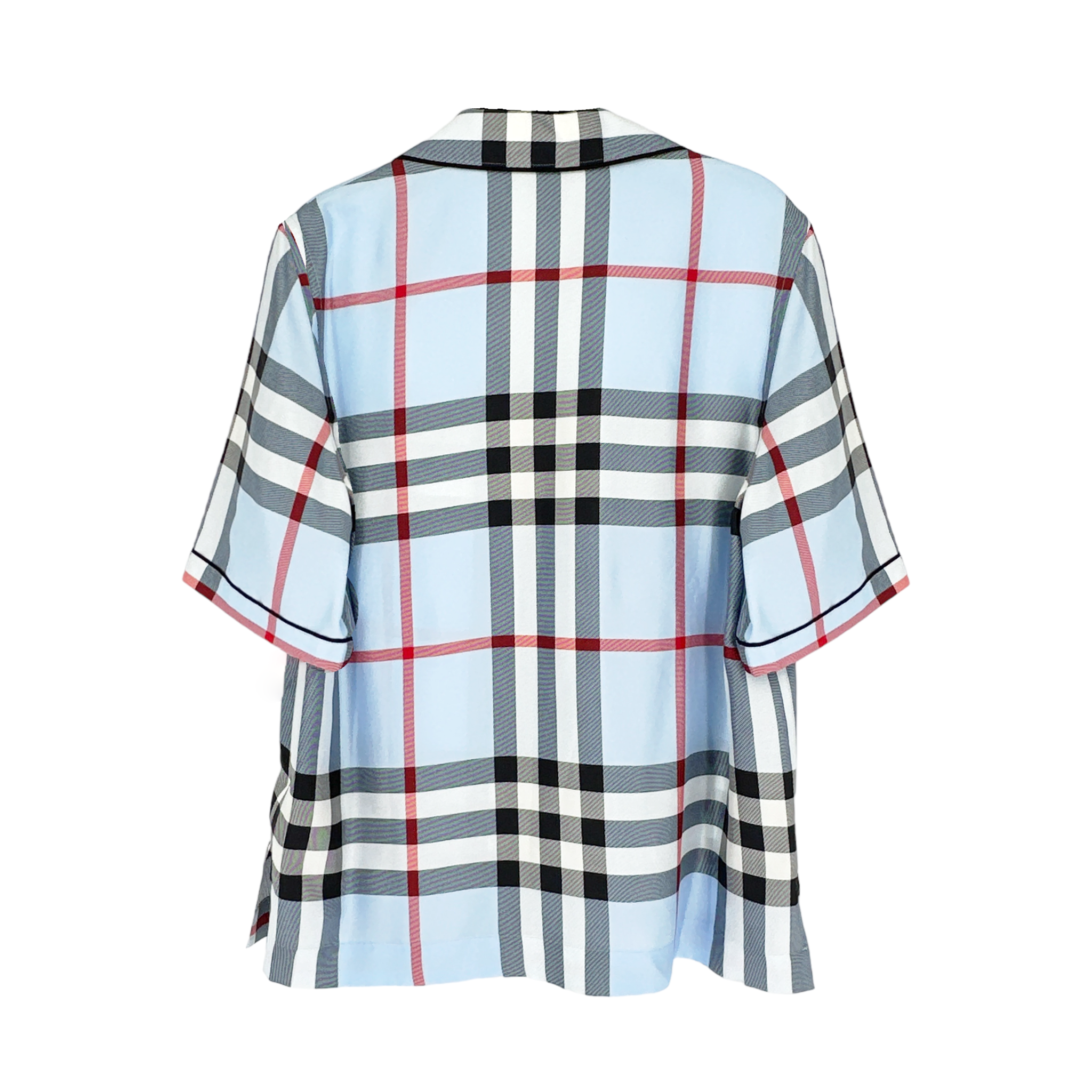 BURBERRY Tierney Bowling Shirt Pale Blue XS Burberry