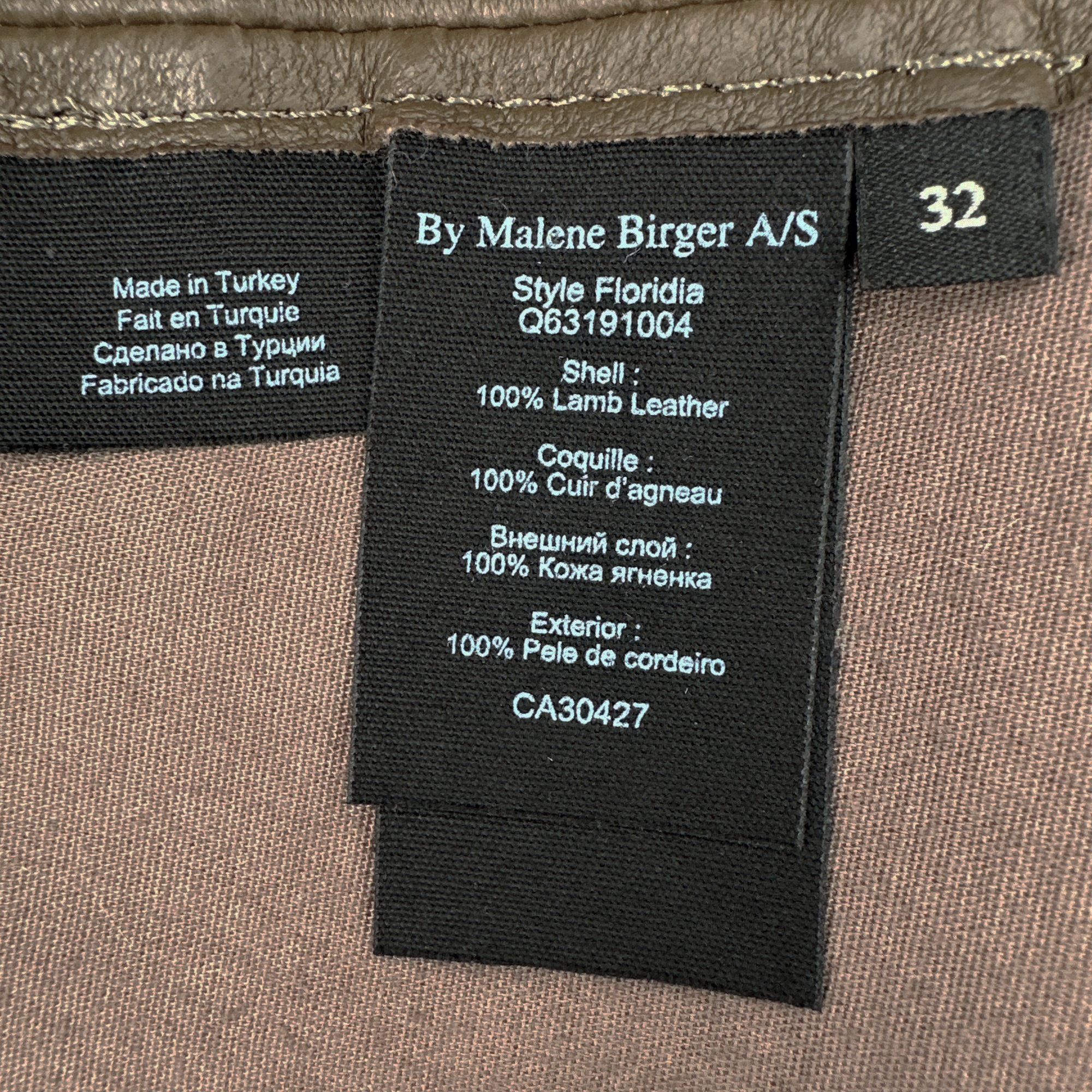 By MALENE BIRGER Floridia Stretch Leather Midi Skirt FR32|XS By Malene Birger