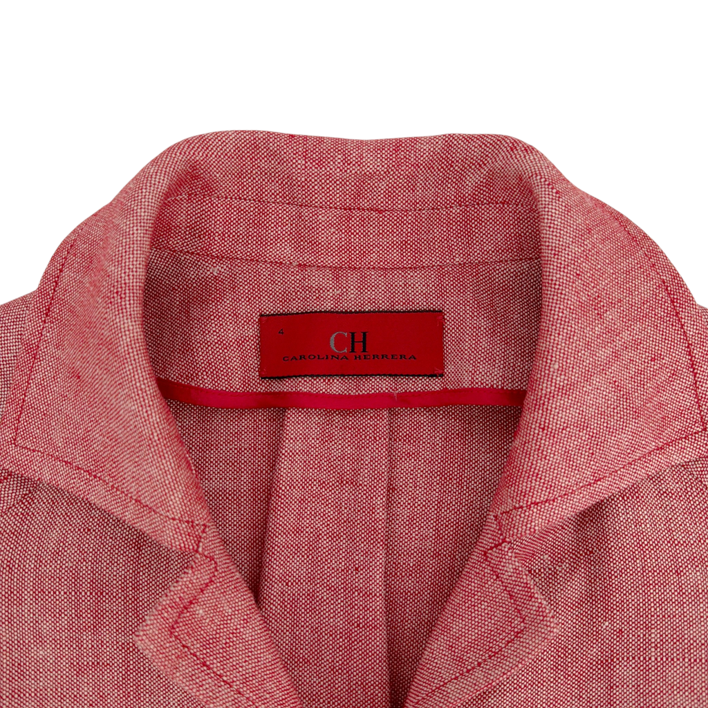CAROLINA HERRERA Cropped Open Front Silk Blend Jacket 4 Carolina Herrera