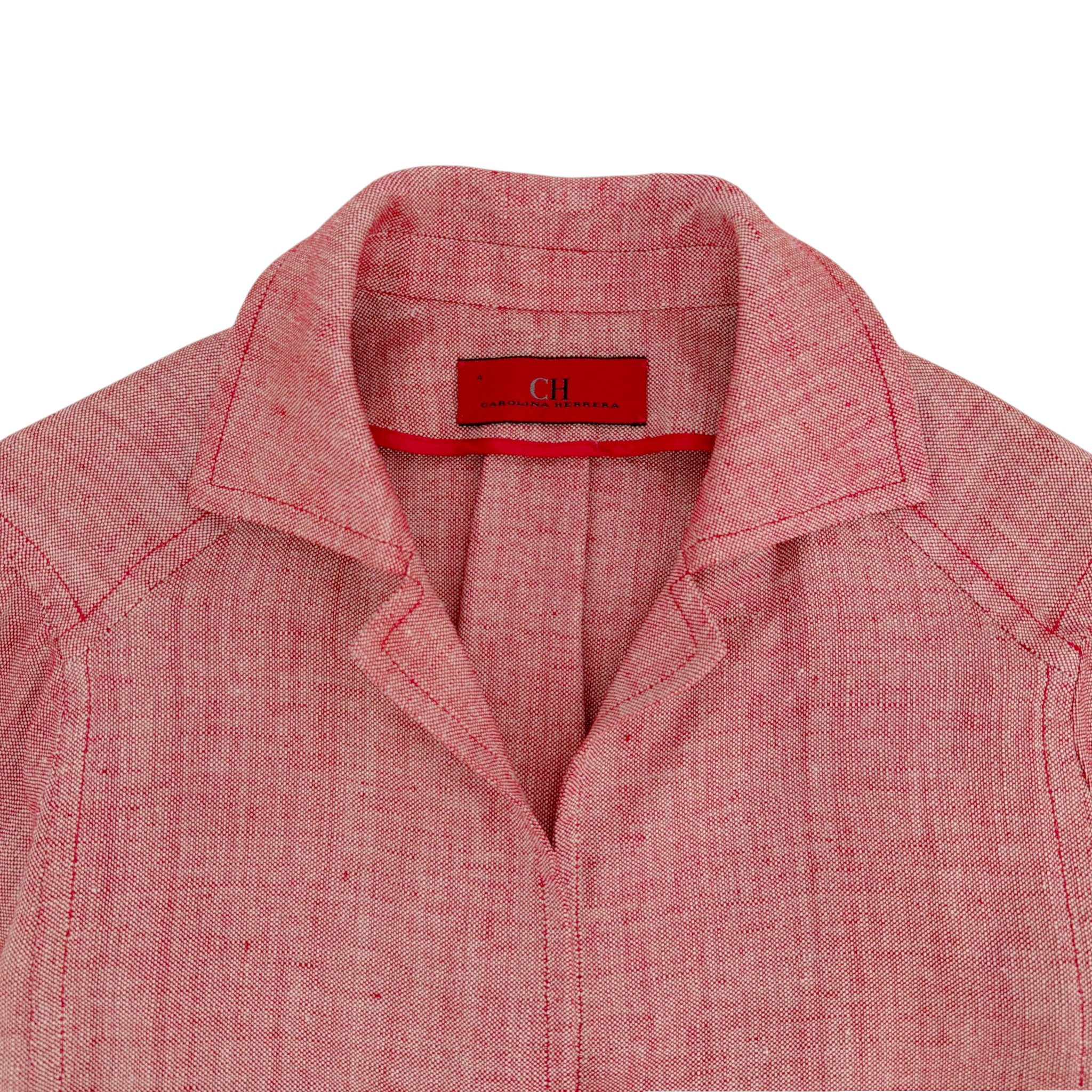 CAROLINA HERRERA Cropped Open Front Silk Blend Jacket 4 Carolina Herrera