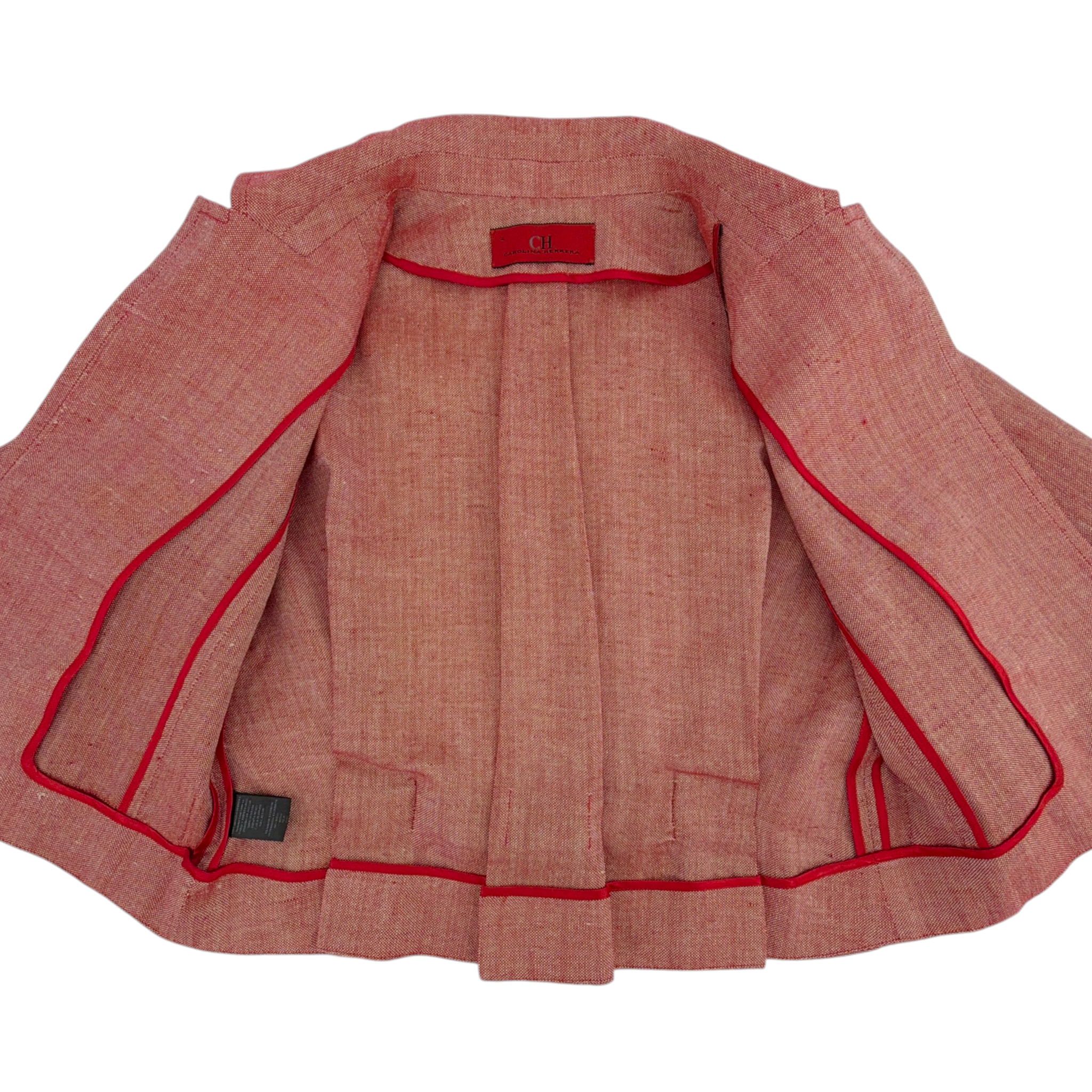 CAROLINA HERRERA Cropped Open Front Silk Blend Jacket 4 Carolina Herrera