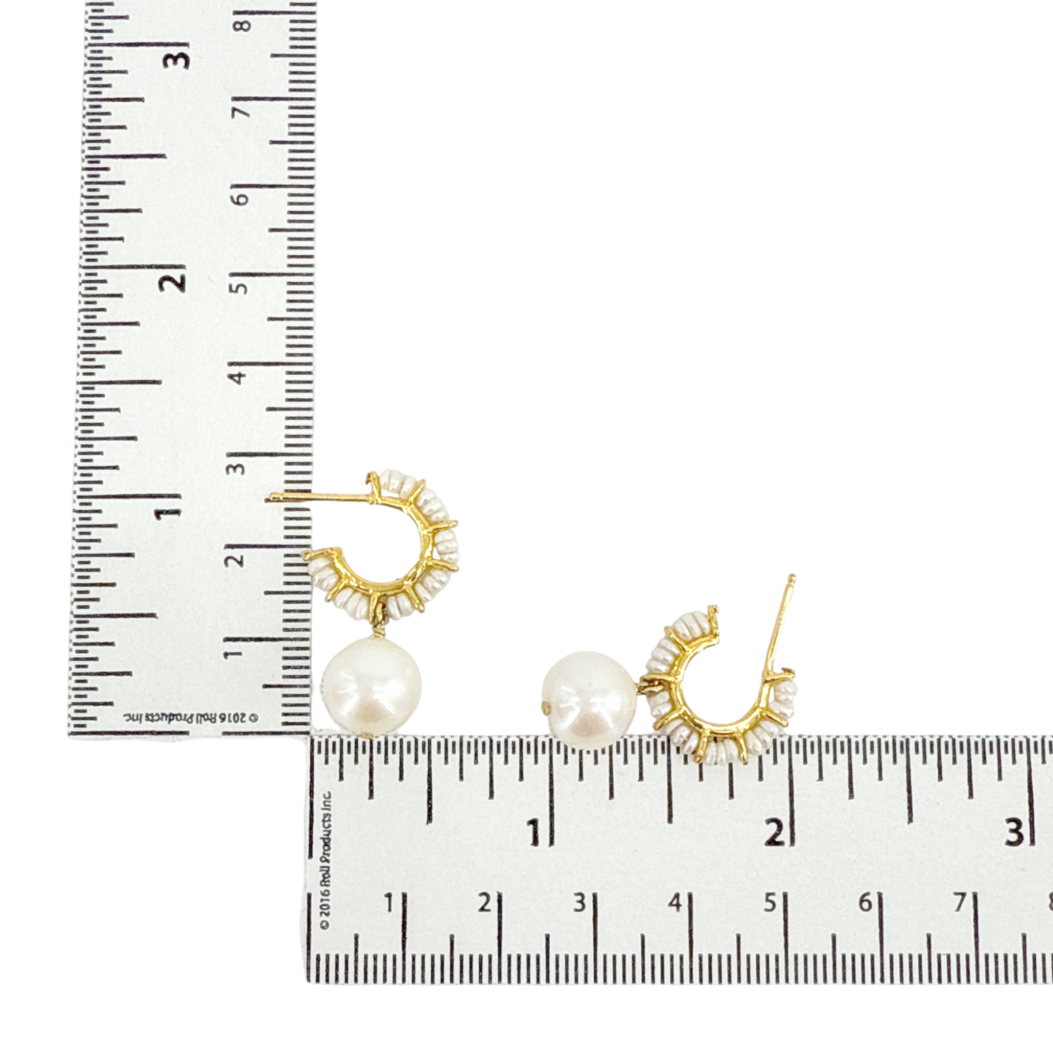 CHAN LUU Maiden Hoop Earrings in White Pearl Chan Luu