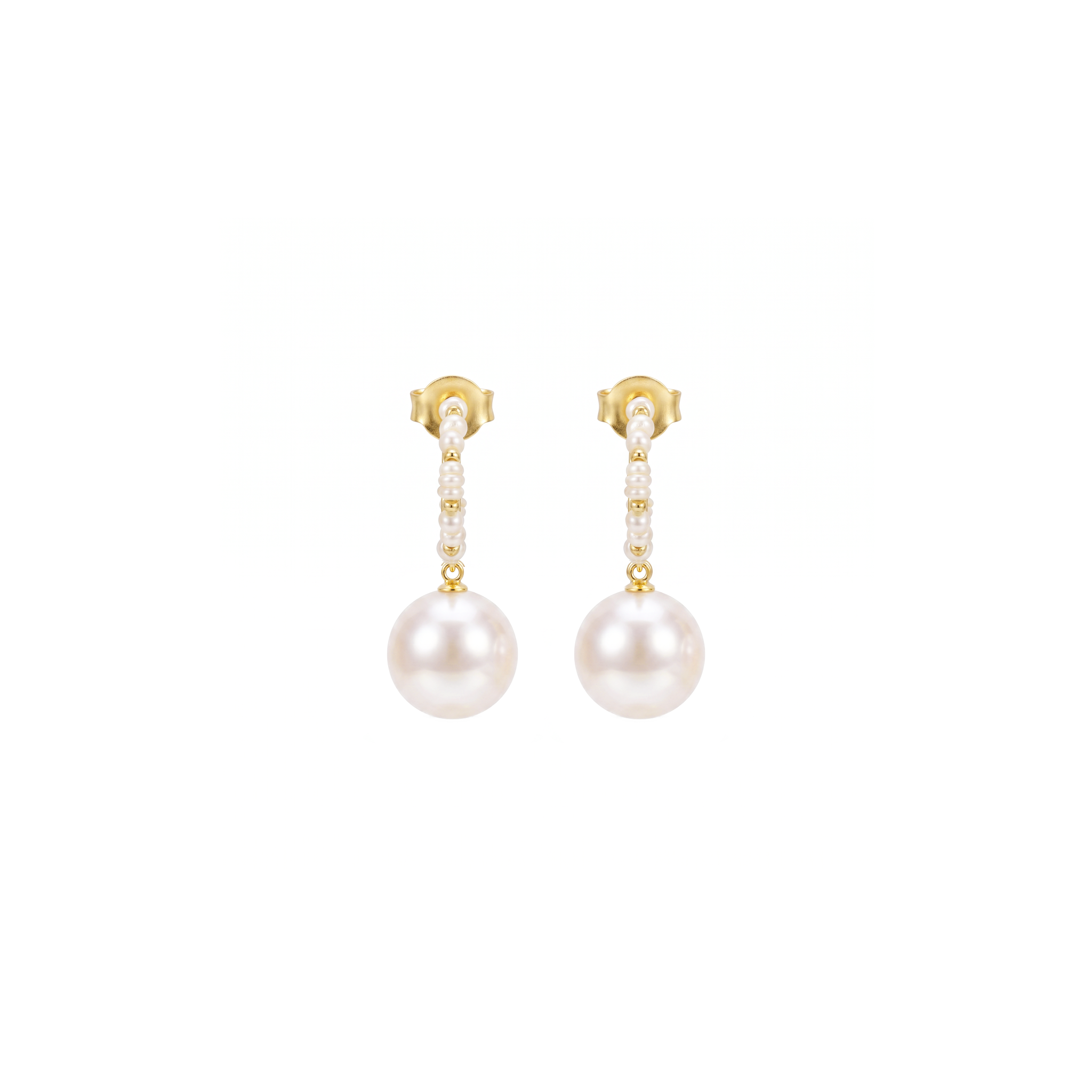 CHAN LUU Maiden Hoop Earrings in White Pearl Chan Luu