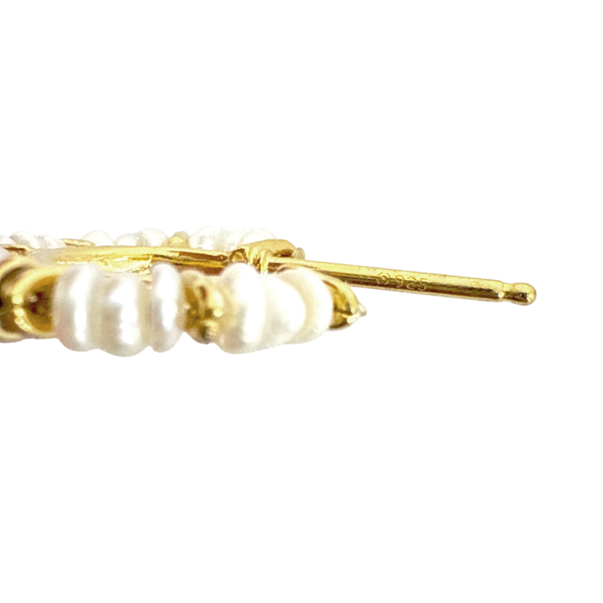 CHAN LUU Maiden Hoop Earrings in White Pearl Chan Luu