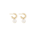 CHAN LUU Maiden Hoop Earrings in White Pearl Chan Luu