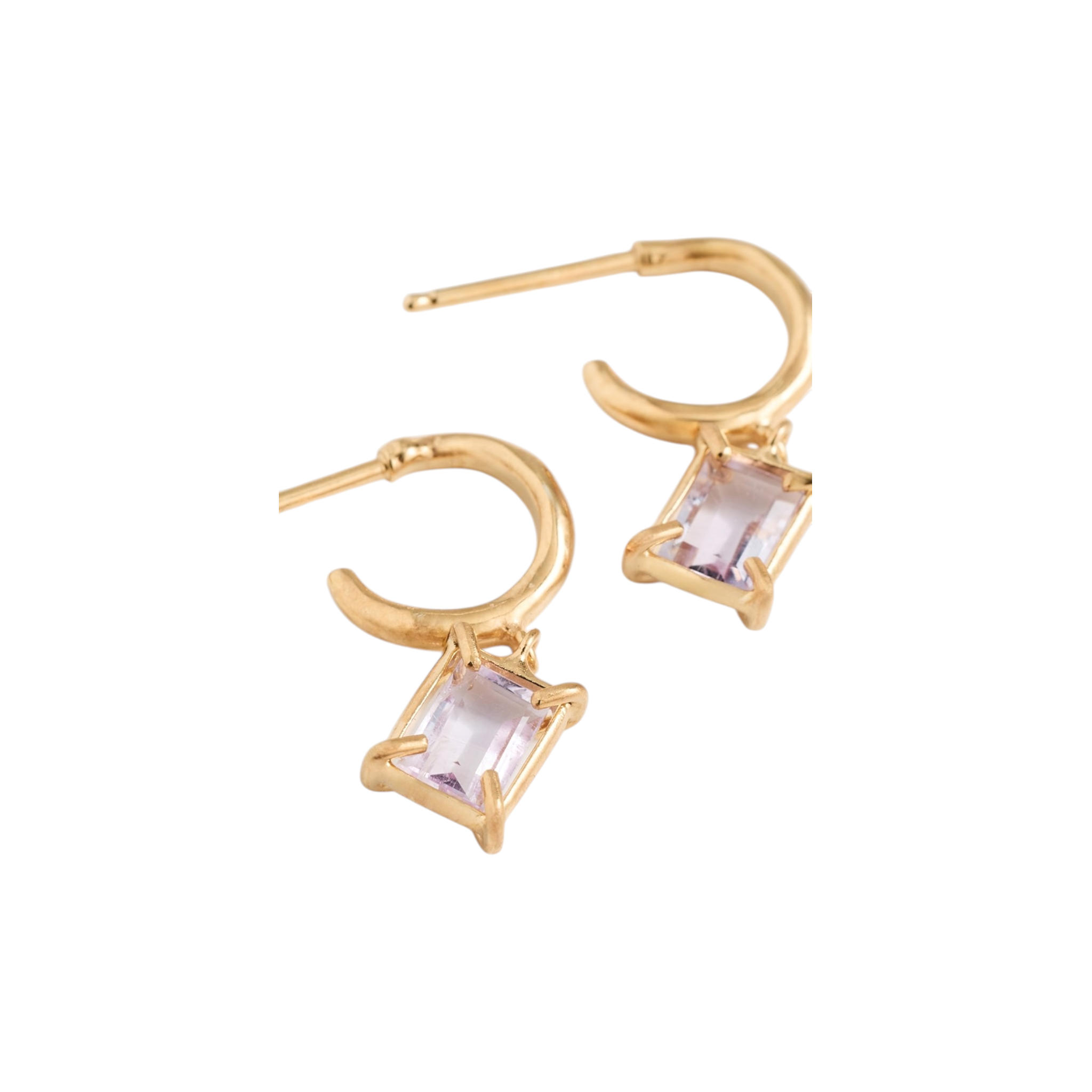 CHAN LUU Tabby Hoop Earrings Amethyst Chan Luu