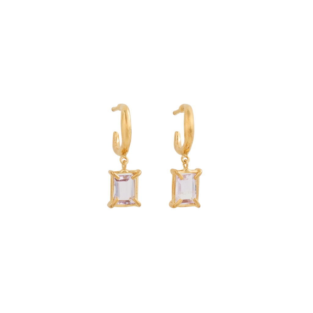 CHAN LUU Tabby Hoop Earrings Amethyst Chan Luu