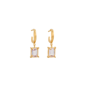 CHAN LUU Tabby Hoop Earrings Amethyst