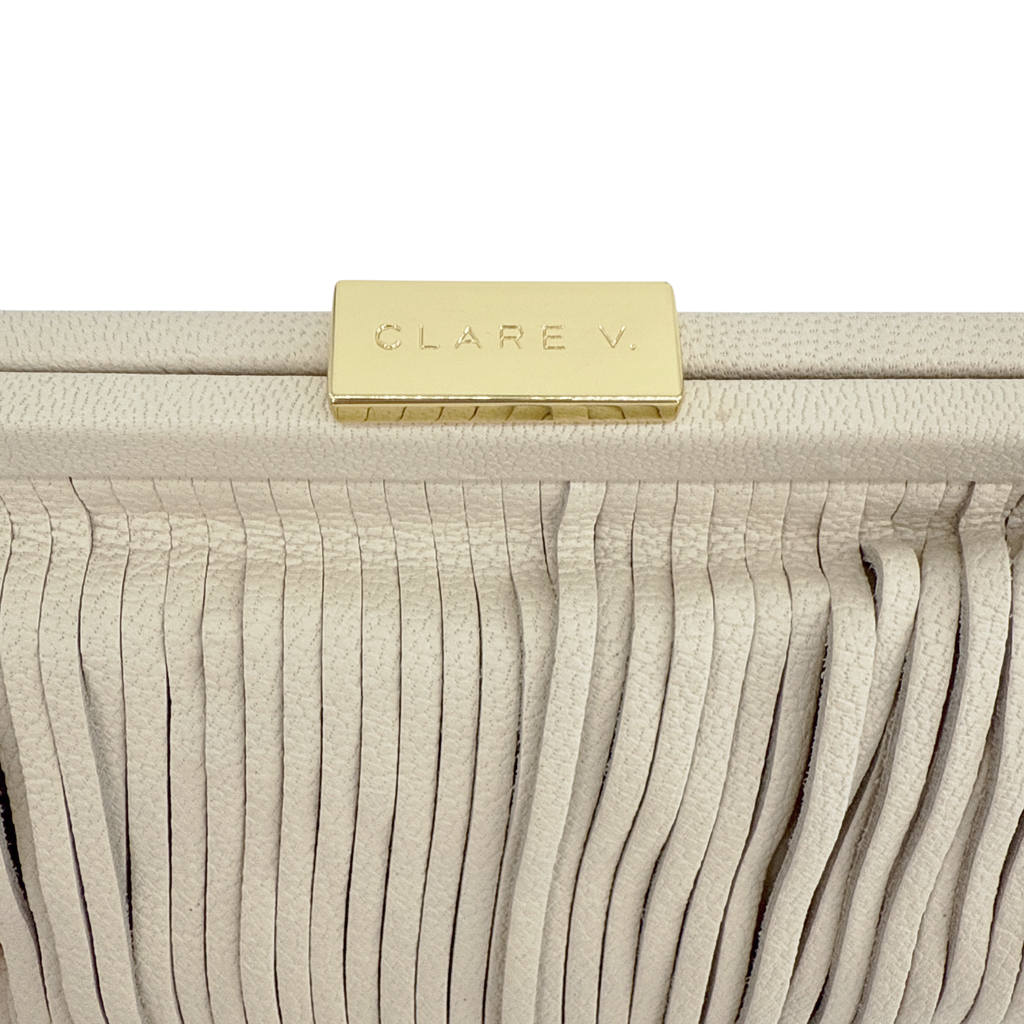 CLARE V. Fran Fran Bag in Cream Clare V.
