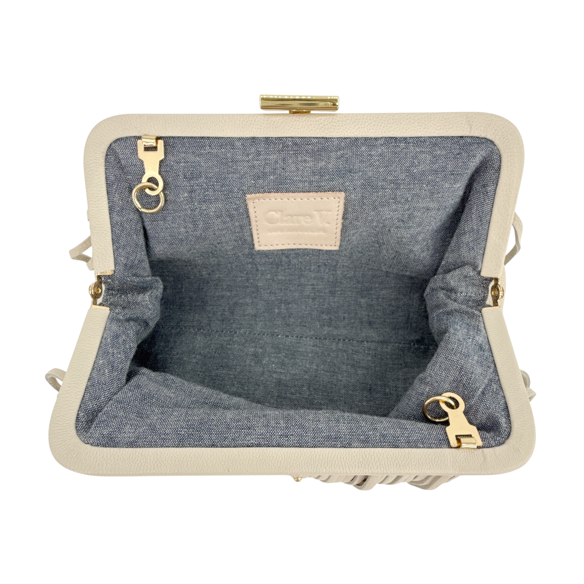 CLARE V. Fran Fran Bag in Cream Clare V.