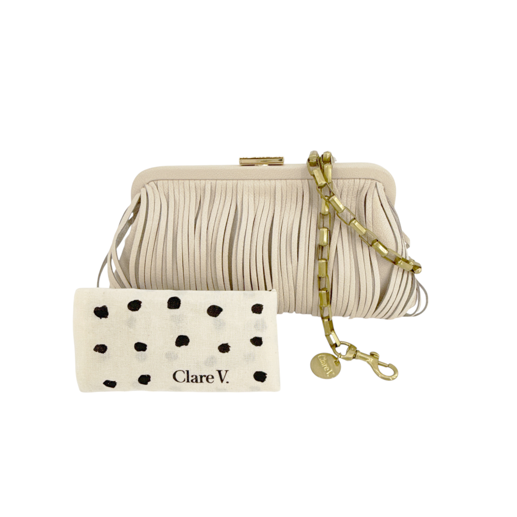 CLARE V. Fran Fran Bag in Cream Clare V.