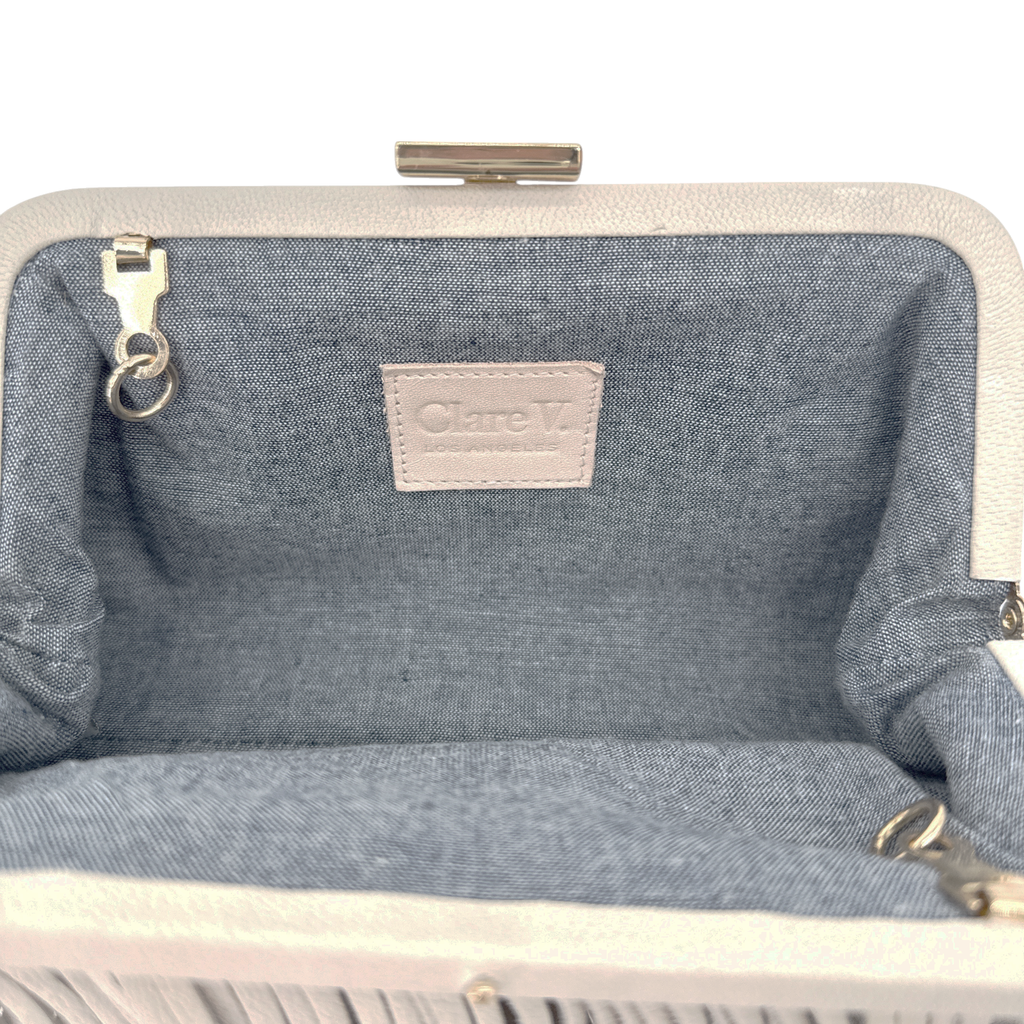 CLARE V. Fran Fran Bag in Cream Clare V.