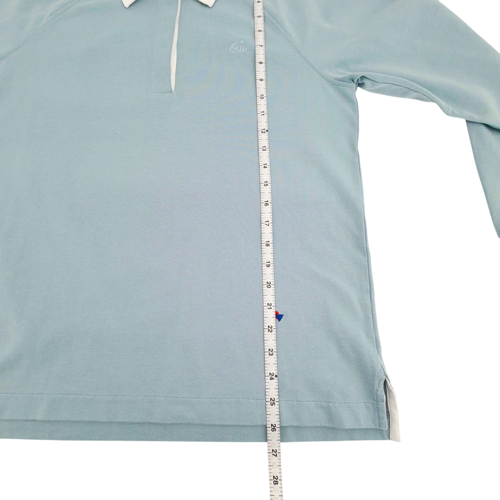 CLARE V. Le Rugby Shirt in Dusty Blue S Clare V.