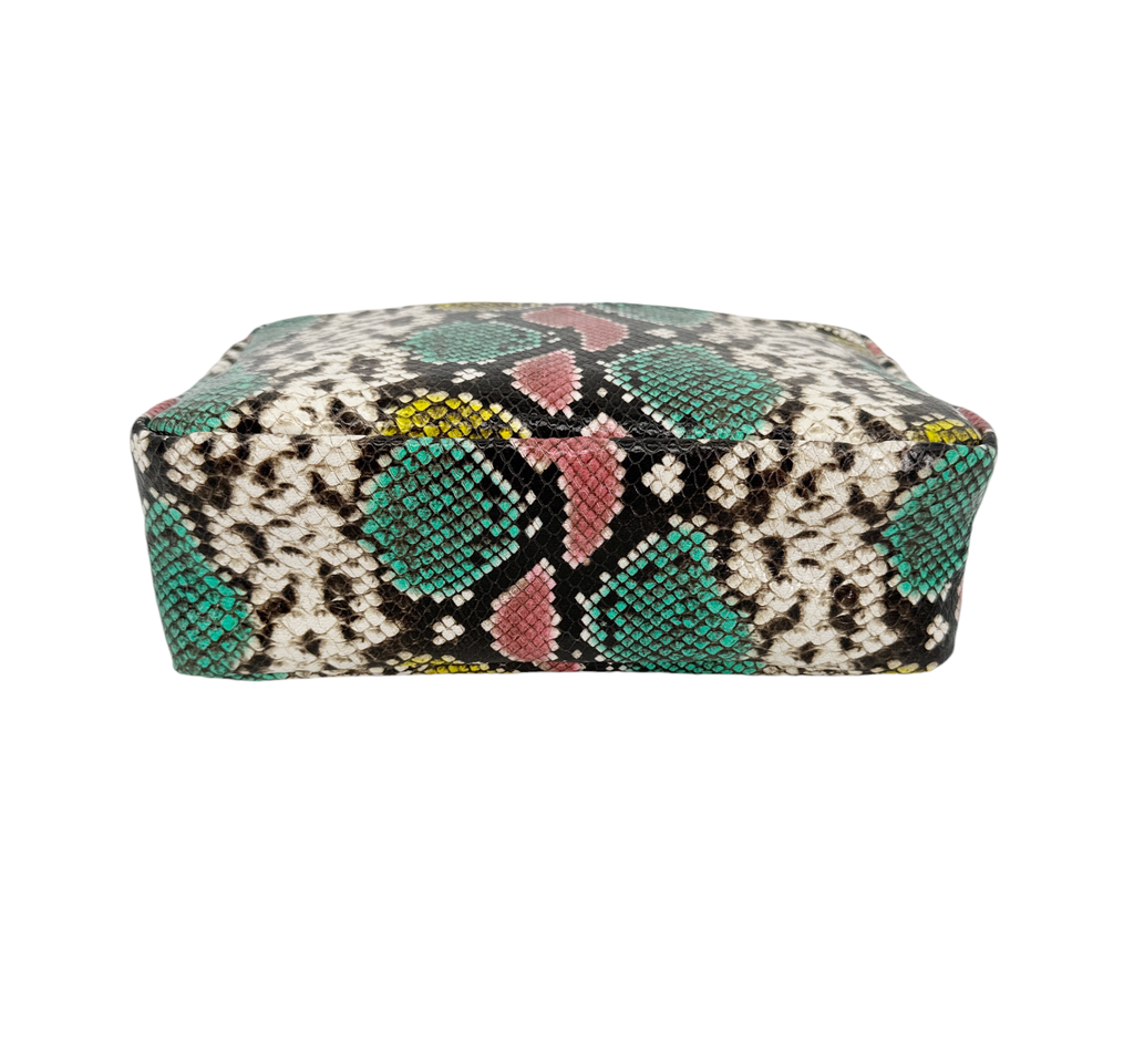 CLARE V. Marisol Bag Pastel Painted Snake with Chain Crossbody Strap Clare V.