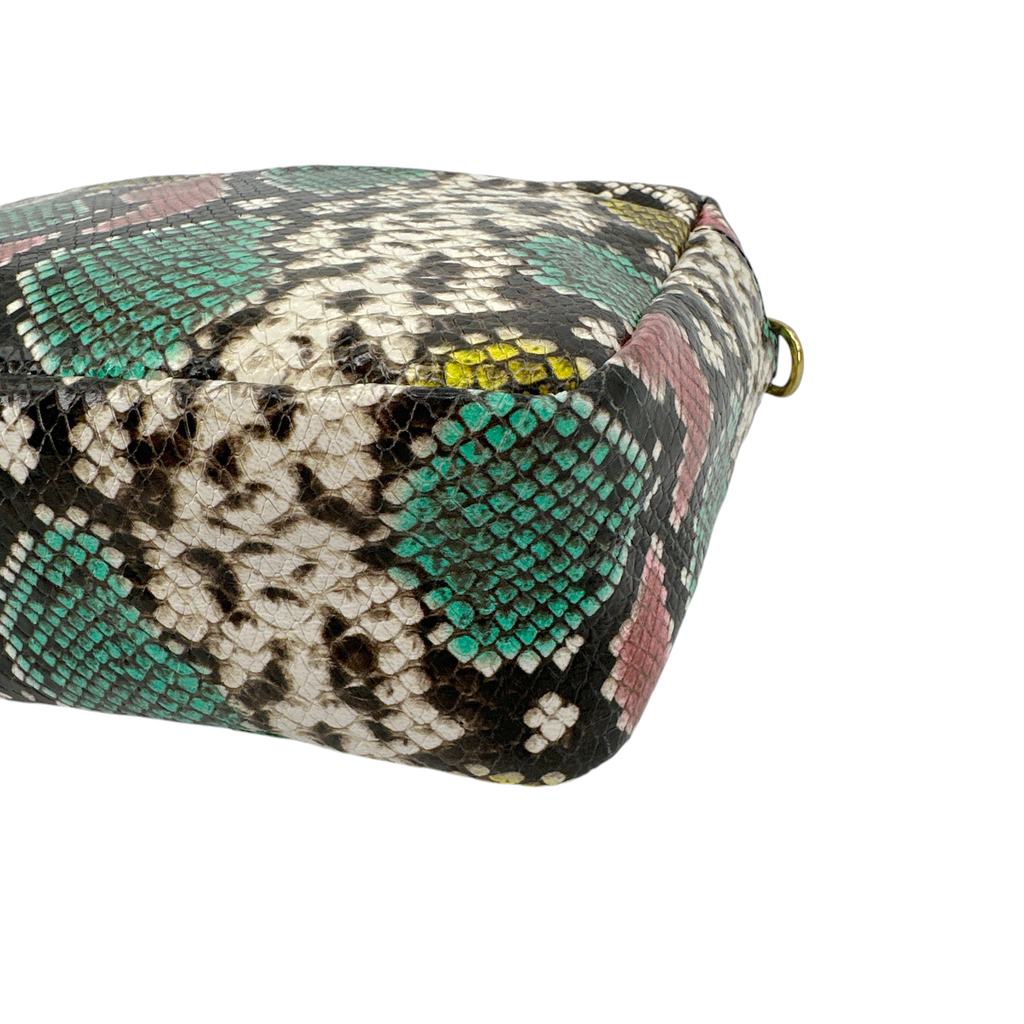 CLARE V. Marisol Bag Pastel Painted Snake with Chain Crossbody Strap Clare V.