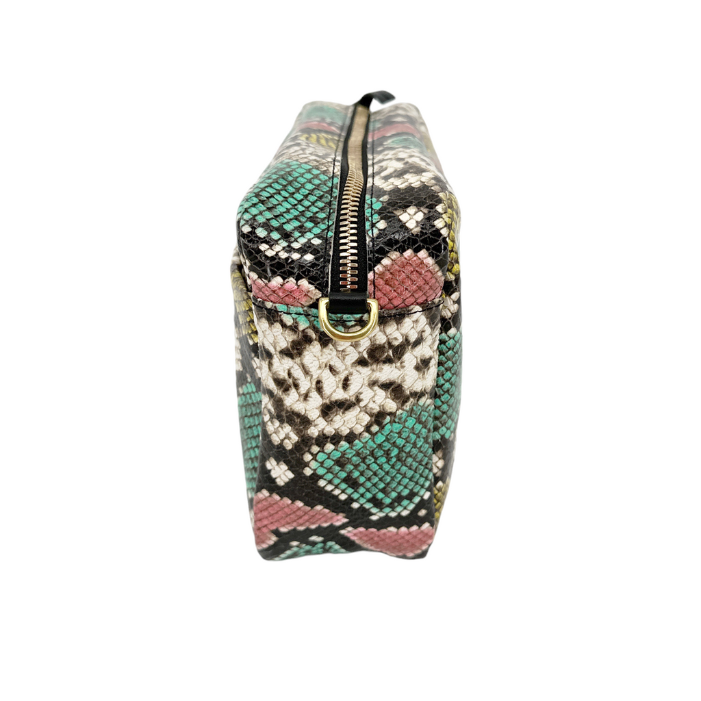 CLARE V. Marisol Bag Pastel Painted Snake with Chain Crossbody Strap Clare V.
