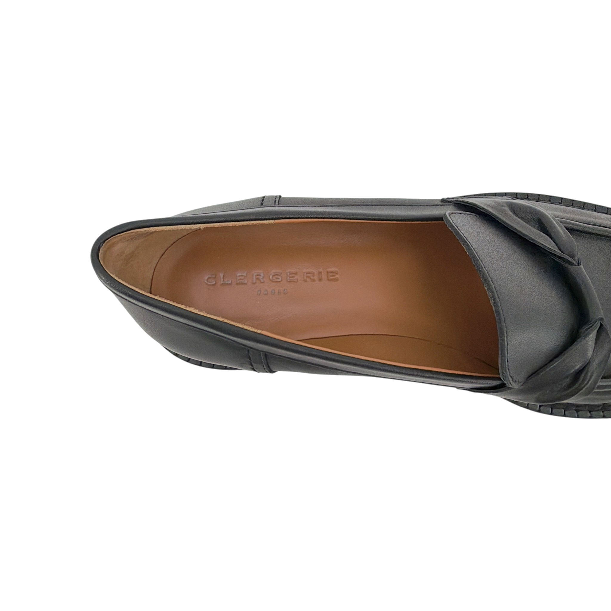 CLERGERIE Booster Leather Platform Loafers in Black 37 Robert Clergerie