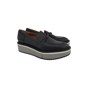 CLERGERIE Booster Leather Platform Loafers in Black 37