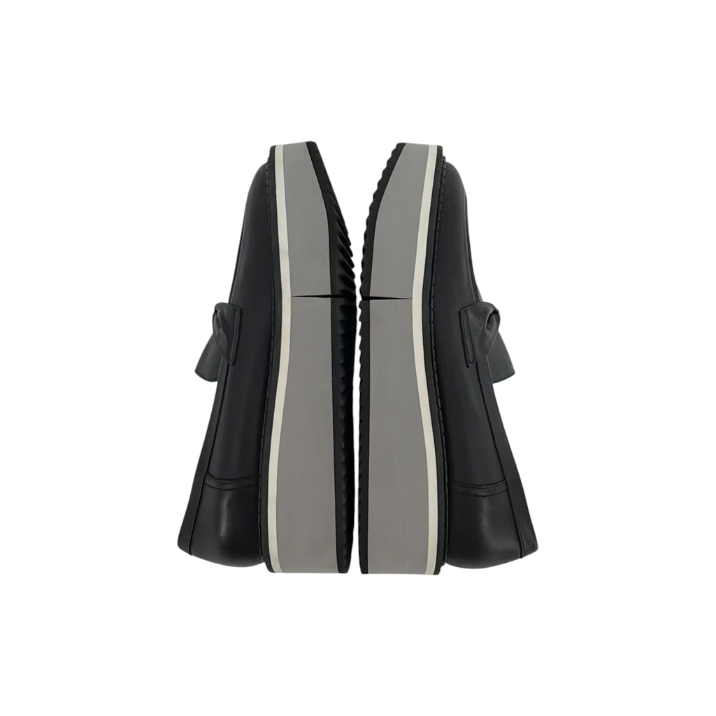 CLERGERIE Booster Leather Platform Loafers in Black 37 Robert Clergerie