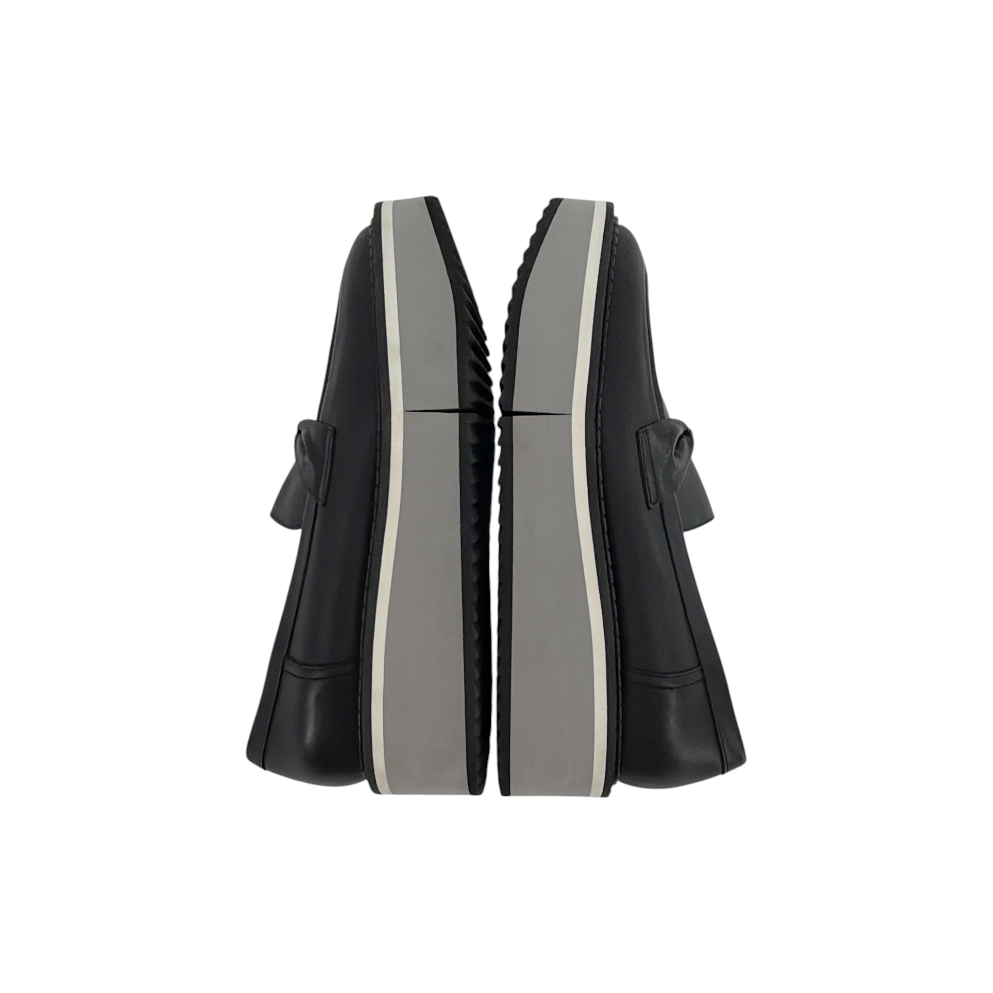 CLERGERIE Booster Leather Platform Loafers in Black 37 Robert Clergerie