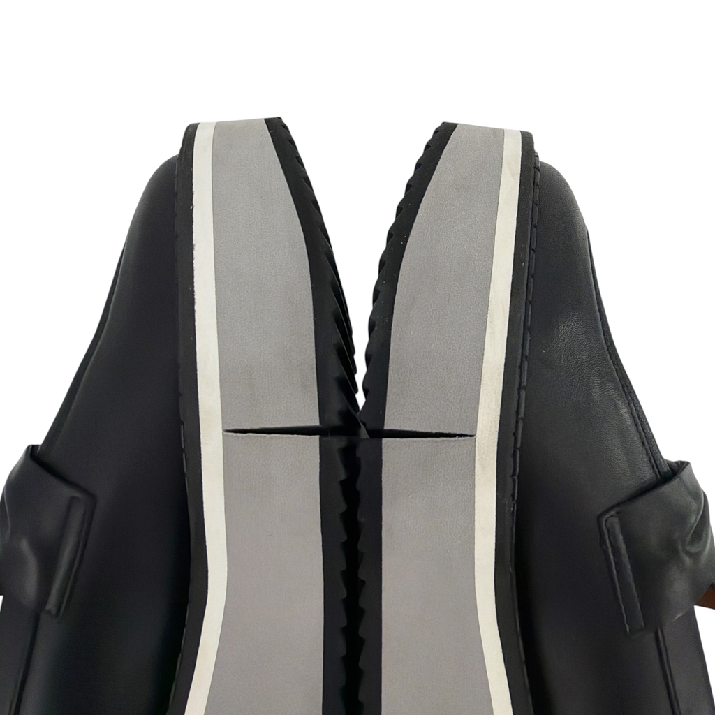 CLERGERIE Booster Leather Platform Loafers in Black 37 Robert Clergerie